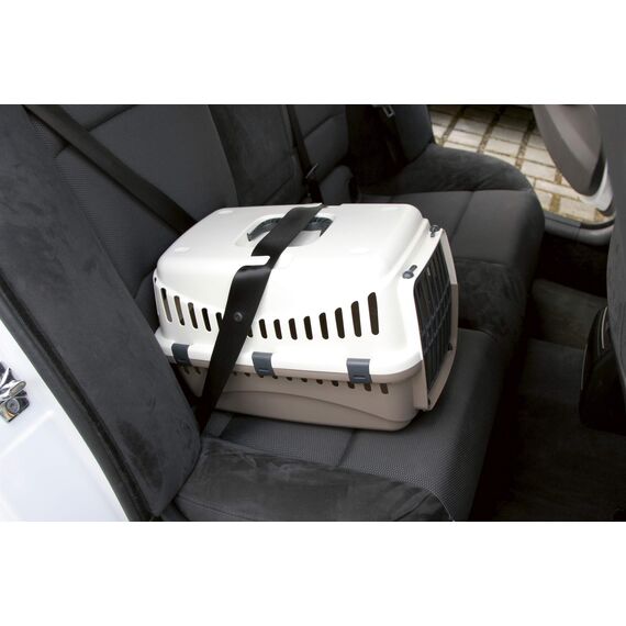 Kerbl Pet Transportbox Expedion, Creme/Taupe, 45x30x30 cm, Hundebox, Katzenbox, Hundetransport, Kunststoff, kleine Hunde, Katzen