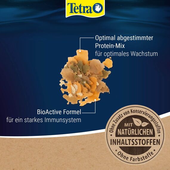 TetraMin Flakes - Fischfutter in Flockenform für alle Zierfische, ausgewogene Mischung für gesunde Fische und klares Wasser, 1 L Dose