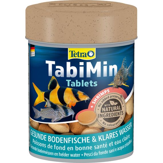 Tetra Tablets TabiMin - Tabletten Fischfutter für alle Bodenfische, z.B. Welse, Schmerlen oder bodengründelnde Barben, 275 Tabletten Dose
