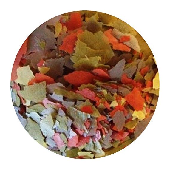 Flockenfutter Hauptflocken Flocken 4 farbig Fischfutter Aquarium Zierfischflocke (5 l)