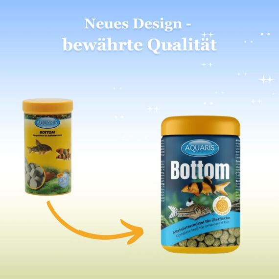 AQUARIS Bottom Tabletten - 220 Stück / 145 g / 250 ml. Zierfischfutter für Welse und Schmerlen. Sinkende Futtertabletten für gesundes Wachstum und klares Wasser.