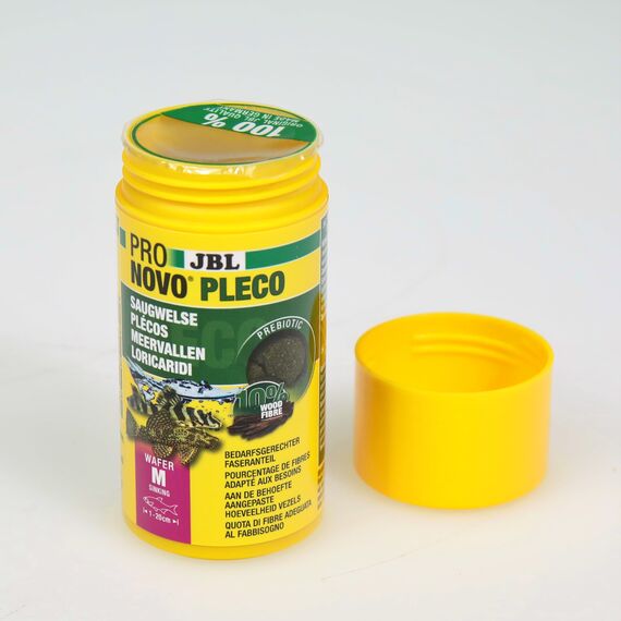 JBL PRONOVO PLECO WAFER, Futterwafer für Saugwelse von 1-20 cm, Fischfutter, Größe M, 100 ml