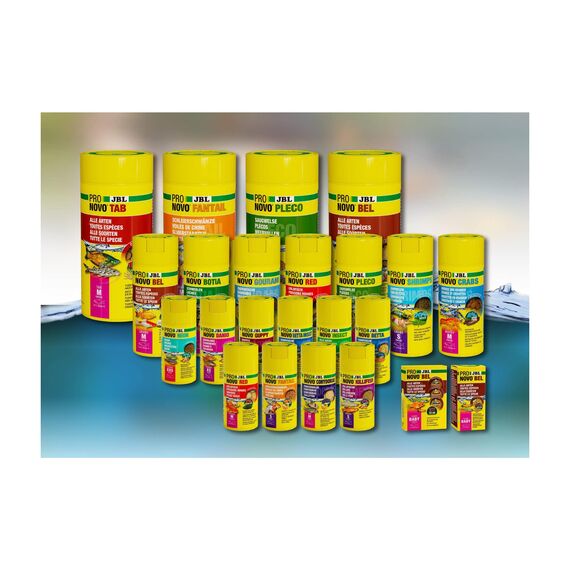 JBL PRONOVO BEL FLAKES S 100 ml | Prebiotische Hauptfutter Flocken für alle Aquarienfische im Gesellschaftsaquarium | Gesunde & artgerechte Ernährung | 2 % Knoblauchanteil | Für Fische von 3-10 cm