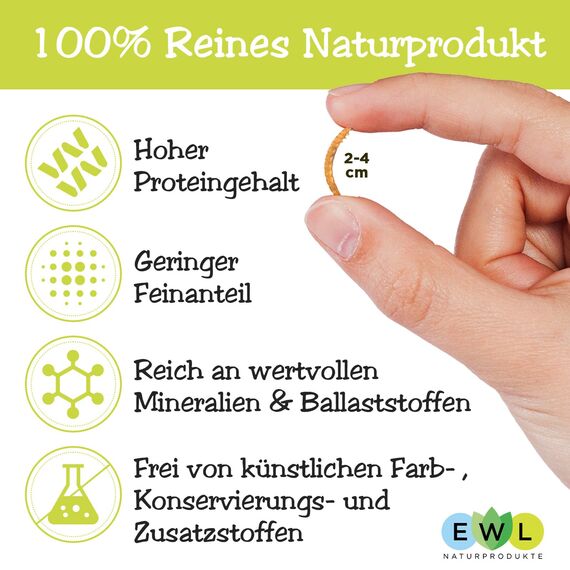 EWL Naturprodukte Mehlwürmer getrocknet 5 L (800 g), Insektensnack für Vögel, Fische, Schildkröten, Nager und Reptilien, Vogelfutter, Wildvögel, Eichhörnchenfutter, Igelfutter, Ganzjährig