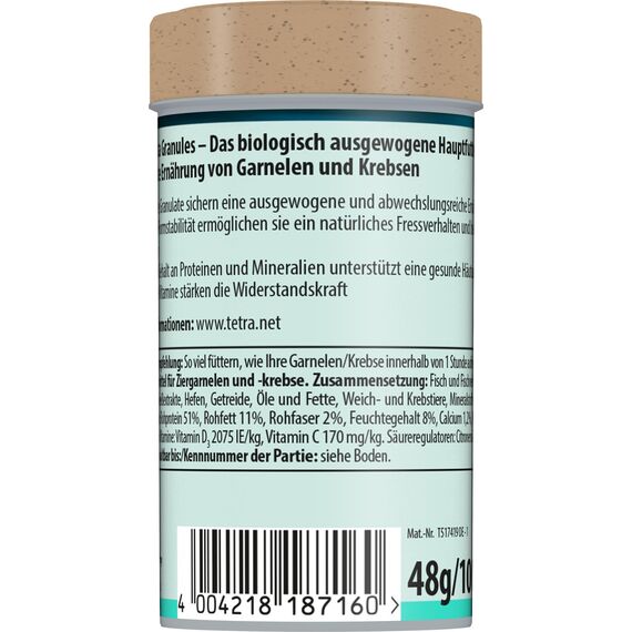 Tetra Crusta Granules - Futter für Garnelen und Krebse, für eine artgerechte Ernährung, 100 ml Dose