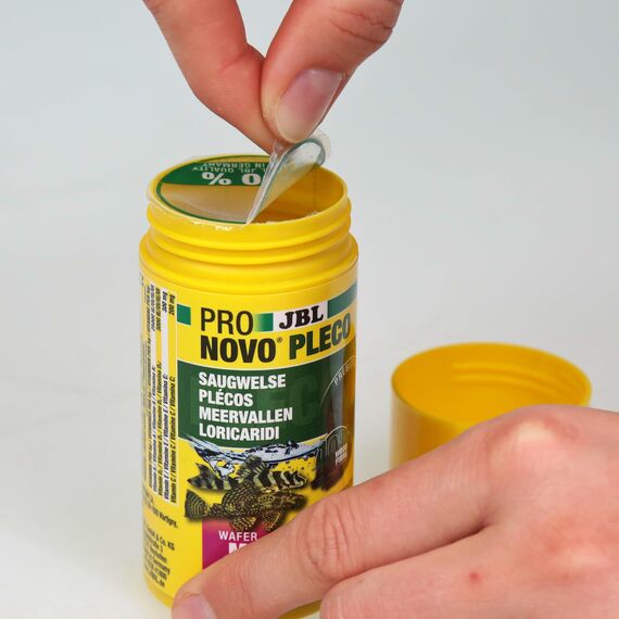 JBL PRONOVO PLECO WAFER, Futterwafer für Saugwelse von 1-20 cm, Fischfutter, Größe M, 100 ml
