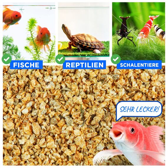 EWL Naturprodukte Wasserflöhe getrocknet 625 ml (100 g), Fischfutter Aquarium, Daphnia Zierfischfutter Aquarium, geprüfte Qualität von deutschem Anbieter
