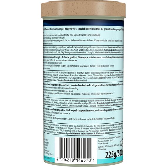Tetra Cichlid Granules - Hauptfutter Mix mit 2 verschiedenen Granulaten für mittelgroße Cichliden, 500 ml Dose