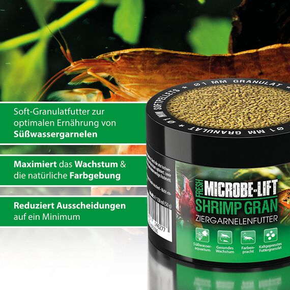 Garnelenfutter Neocaridina Caridina – kaltgepresstes Softgranulat 150 ml / 50 g – sinkend, wasserstabil & hochverdaulich – für Wachstum, Häutung & Farbenpracht – ARKA Shrimp Gran