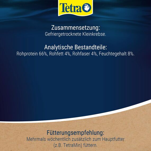 Tetra Delica Krill Naturfutter - 100% gefriergetrocknete Krill, natürliche Snacks für Zierfische, 100 ml Dose