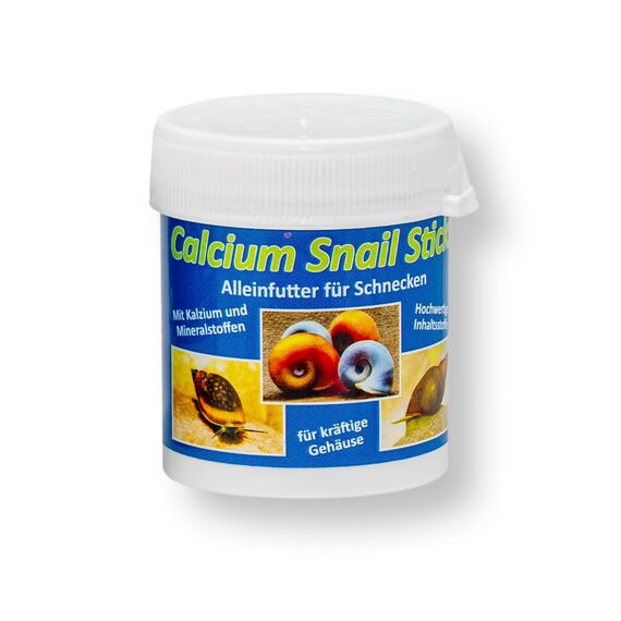 Calcium Snail Sticks - Futtersticks für Schnecken als Alleinfutter mit Kalzium und Vitaminen für kräftige Schneckenhäuser, 45g