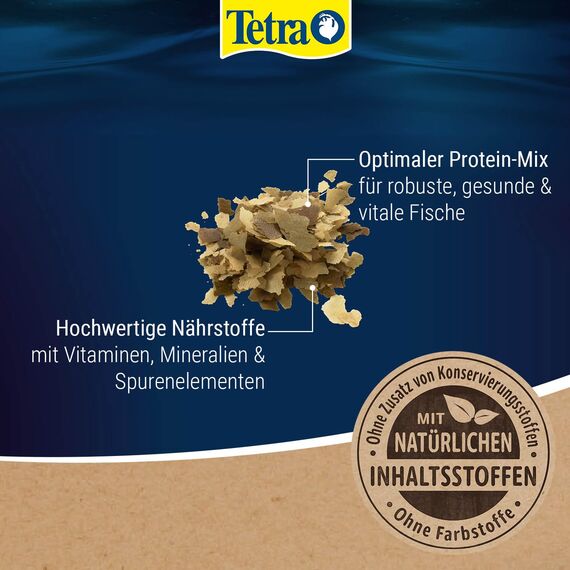 Tetra Goldfish Flakes - Flocken-Fischfutter für alle Goldfische und andere Kaltwasserfische, 500 ml Dose