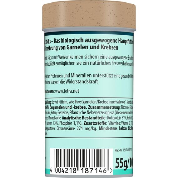 Tetra Crusta Sticks - Futter für Garnelen und Krebse, für eine artgerechte Ernährung, 100 ml Dose
