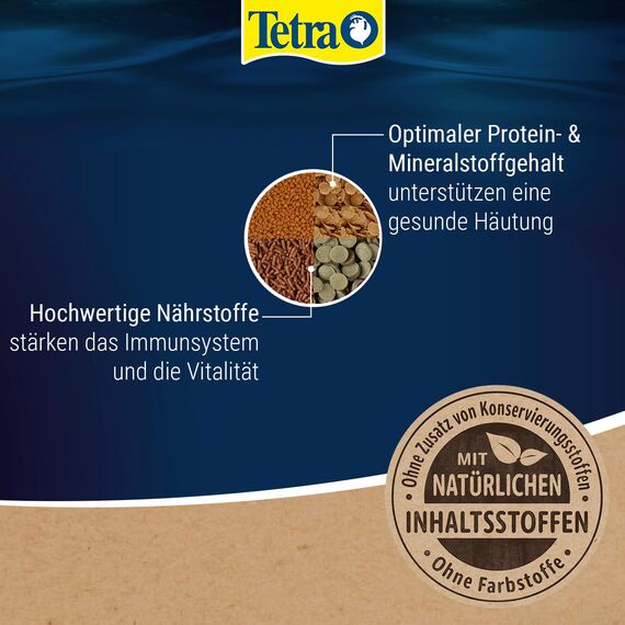 Tetra Crusta Menu - 4in1 Futter mit Sticks, Pellets, Wafern und Granules für Garnelen und Krebse, für eine abwechslungsreiche Ernährung, 100 ml Dose (1er Pack)
