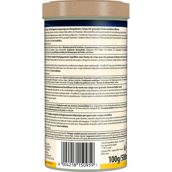 TetraMin XL Crisps - Fischfutter für größere Zierfische, nährstoffreiche Mischung für gesunde Fische und klares Wasser, 500 ml Dose
