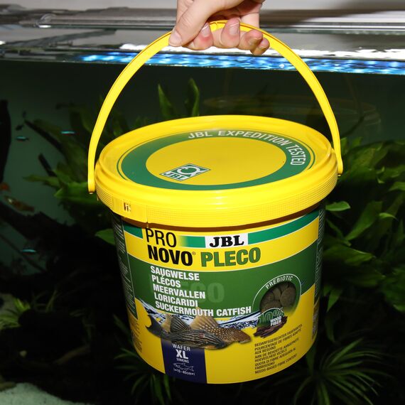 JBL PRONOVO PLECO WAFER, Futterwafer für Saugwelse von 15-40 cm, Fischfutter, Größe XL, 5,5 l