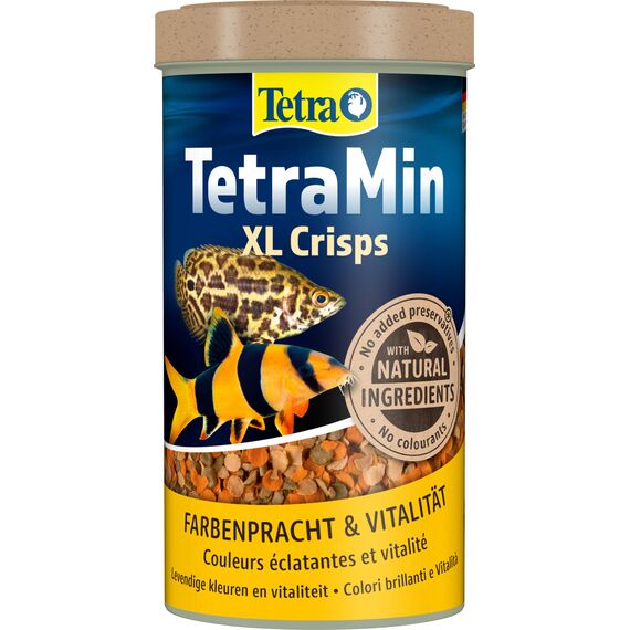 TetraMin XL Crisps - Fischfutter für größere Zierfische, nährstoffreiche Mischung für gesunde Fische und klares Wasser, 500 ml Dose