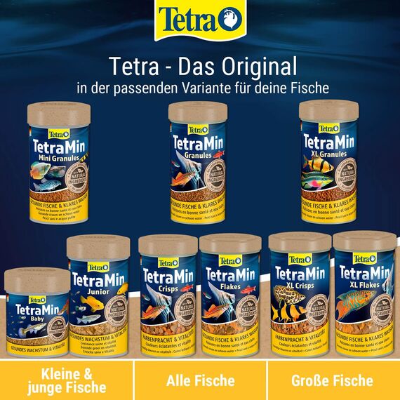 TetraMin Crisps - Fischfutter für alle Zierfische, nährstoffreiche Mischung für gesunde Fische und klares Wasser, 10 L Eimer