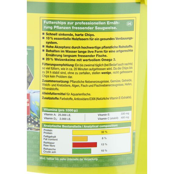 JBL NovoPleco 30309 Alleinfutter für kleine Saugwelse, Tabletten 5,5 l