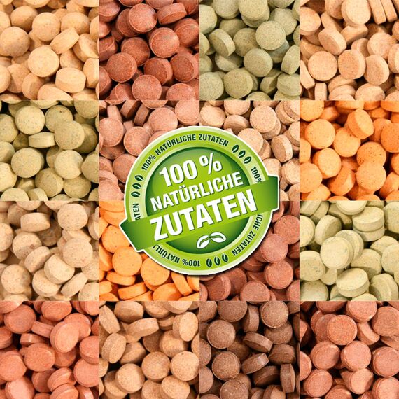 1000 ml (700g) Premium TOP Futtertabletten Opti-Mix 17, Tablettenfutter Mix für Aquarium Zierfische Tabletten
