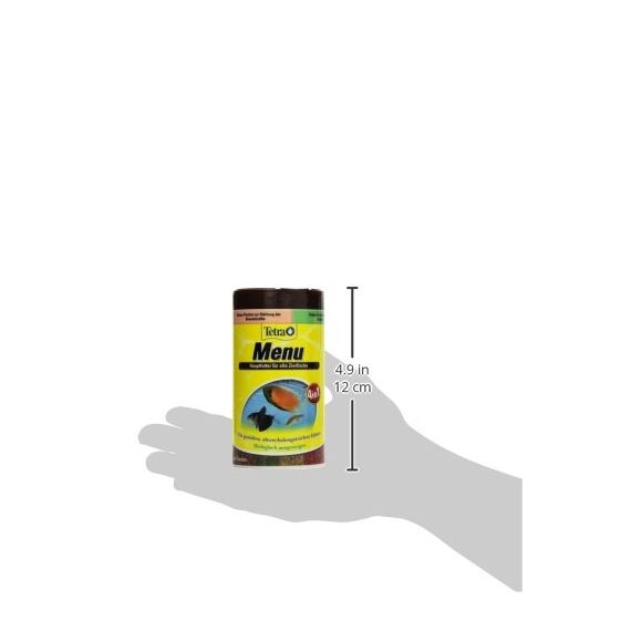 Tetra Menu Fischfutter - Hauptfuttermix mit 4 Spezialflocken in getrennten Kammern, abwechslungsreiches Futter für alle Zierfische, 250 ml Dose