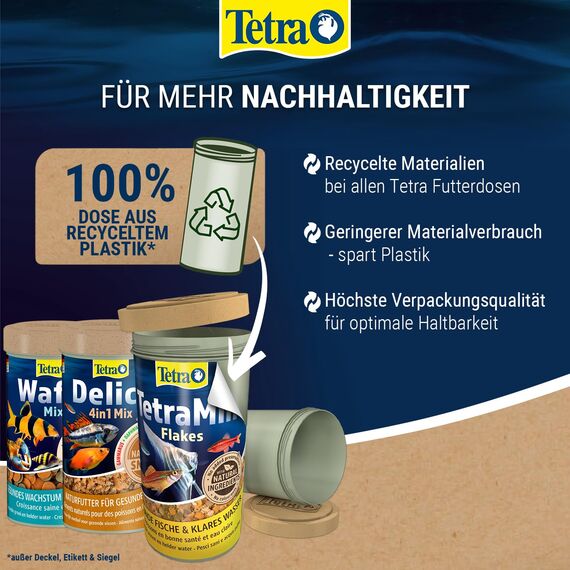 Tetra Goldfish Crisps - Fischfutter in Crisp-Form für alle Goldfische und andere Kaltwasserfische, 250 ml Dose