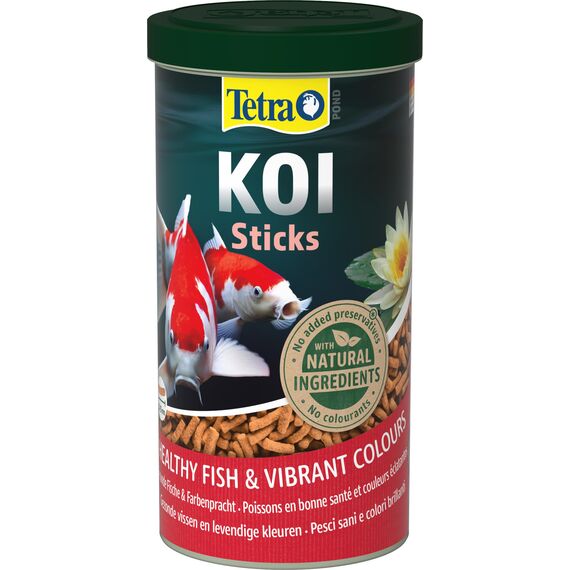 Tetra Pond Koi Sticks - Koi-Futter für farbenprächtige Fische und eine verbesserte Wasserqualität, 1 L Dose