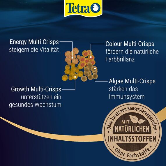 Tetra Pro Multi-Crisps Menu - 4in1 Premium Fischfutter-Mischung mit verschiedenen Crisps-Sorten für Energie, Farbe, Wachstum, 250 ml Dose