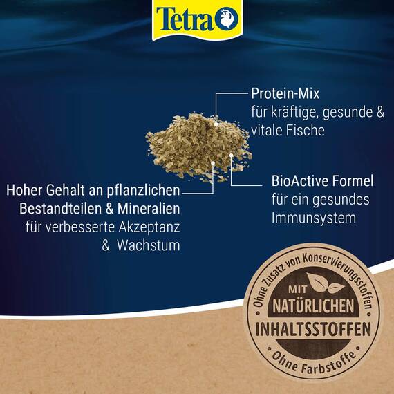 Tetra Guppy Colour Mini Flakes - Fischfutter für alle Guppys, feines Flockenfutter für kräftige Farben, 250 ml Dose