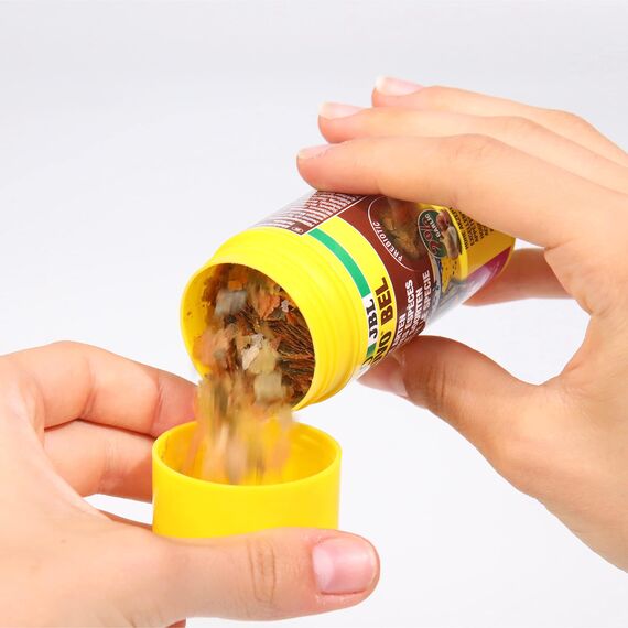 JBL PRONOVO Bel Flakes, Hauptfutter für alle Aquarienfische von 3-10 cm, Fischfutter-Flocken, Größe S, 100 ml (Packung mit 2)