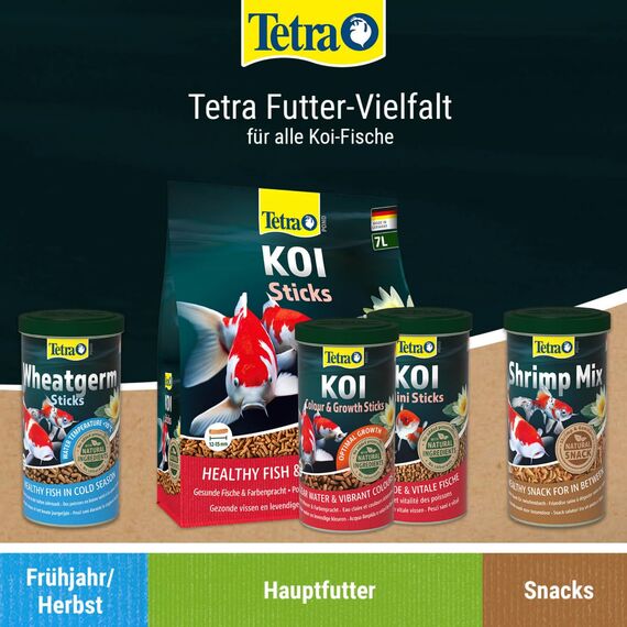 Tetra Pond Koi Sticks - Koi-Futter für farbenprächtige Fische und eine verbesserte Wasserqualität, 15 L Beutel