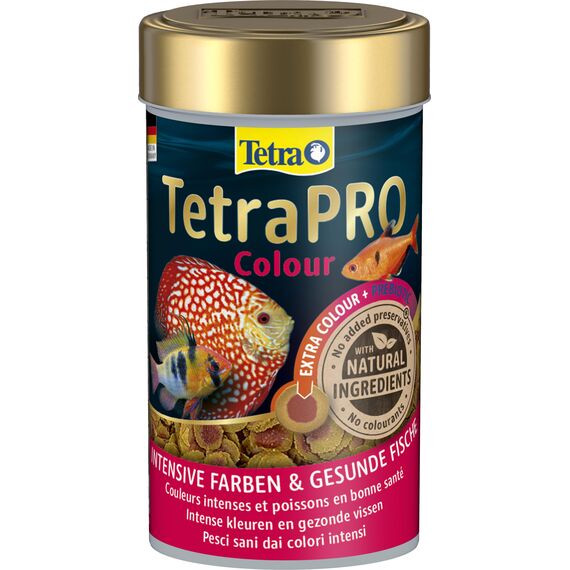 Tetra Pro Colour Multi-Crisps - Premium Fischfutter mit Farbkonzentrat für schöne, farbenprächtige Fische, 100 ml Dose