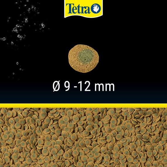 Tetra Pleco Veggie Wafers - Fischfutter für pflanzenfressende Bodenfische, Alleinfutter mit mineralreicher Zucchini für verbesserte Vitalität, 100 ml Dose
