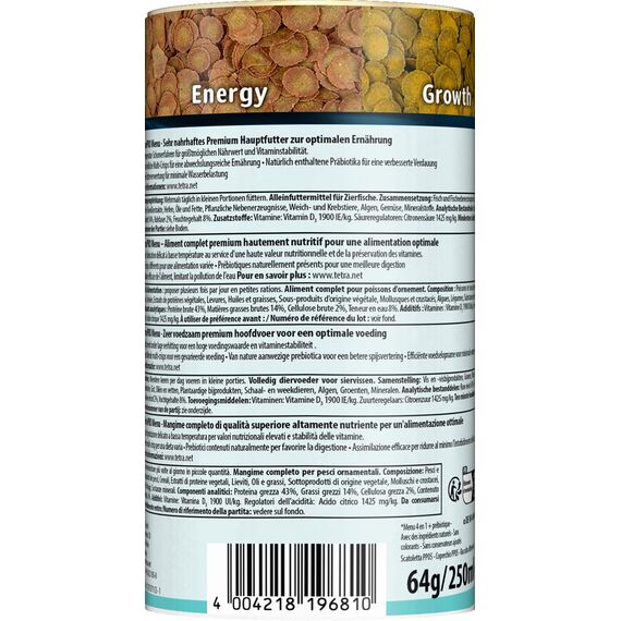Tetra Pro Multi-Crisps Menu - 4in1 Premium Fischfutter-Mischung mit verschiedenen Crisps-Sorten für Energie, Farbe, Wachstum, 250 ml Dose