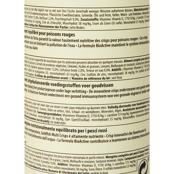 Tetra Goldfish Crisps - Fischfutter in Crisp-Form für alle Goldfische und andere Kaltwasserfische, 250 ml Dose (Packung mit 2)