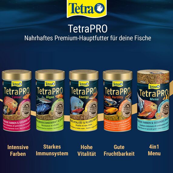 Tetra Pro Energy Multi-Crisps - Premium Fischfutter mit Energiekonzentrat für gesteigerte Vitalität, 500 ml Dose