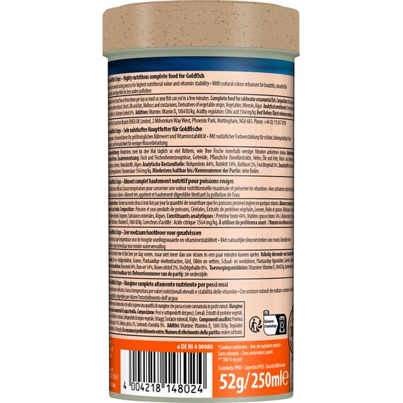 Tetra Goldfish Crisps - Fischfutter in Crisp-Form für alle Goldfische und andere Kaltwasserfische, 250 ml Dose