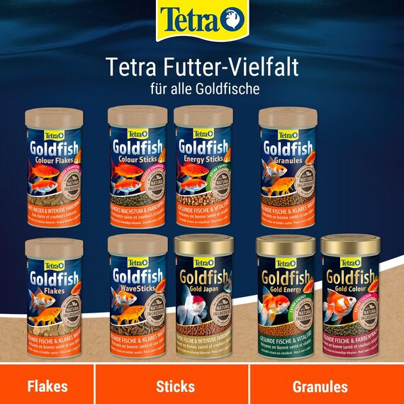 Tetra Goldfish Crisps - Fischfutter in Crisp-Form für alle Goldfische und andere Kaltwasserfische, 250 ml Dose