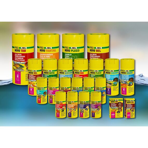 JBL PRONOVO Bel Flakes, Hauptfutter für alle Aquarienfische von 3-10 cm, Fischfutter-Flocken, Größe S, 100 ml (Packung mit 2)