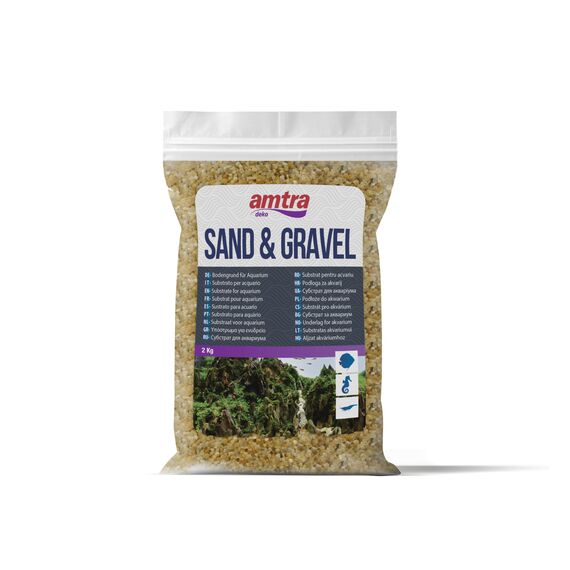 Amtra Kies Aquarium Ornaments, 2 kg, Rosella