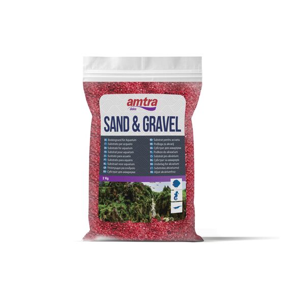 Amtra Dekoration für Aquarien, Keramik, Quarz, 2 kg, Rot