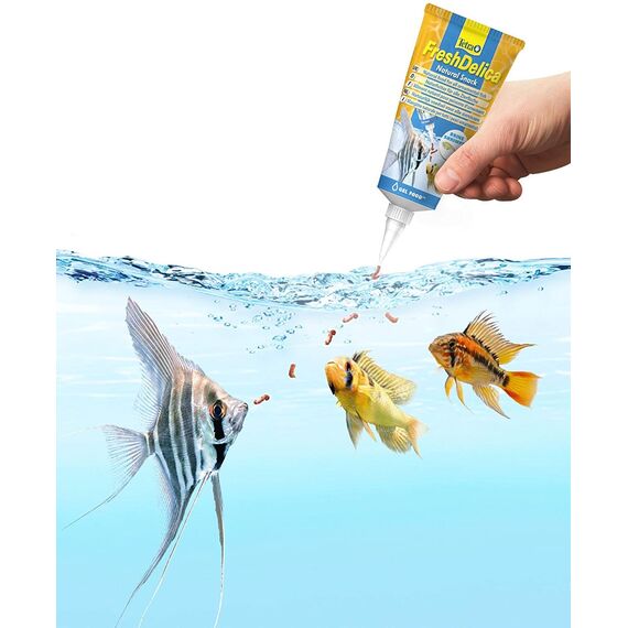 Tetra Freshdelica Salzgarnelen Aquariophilia Futter, XL-Granules 10 L, 80 g (2er Pack)