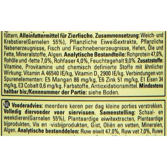 Tetra Cichlid Shrimp Sticks - ausgewogenes und vollwertiges Fischfutter für alle fleischfressenden Cichliden, mit hohem Shrimpanteil, 250 ml Dose (Packung mit 2)