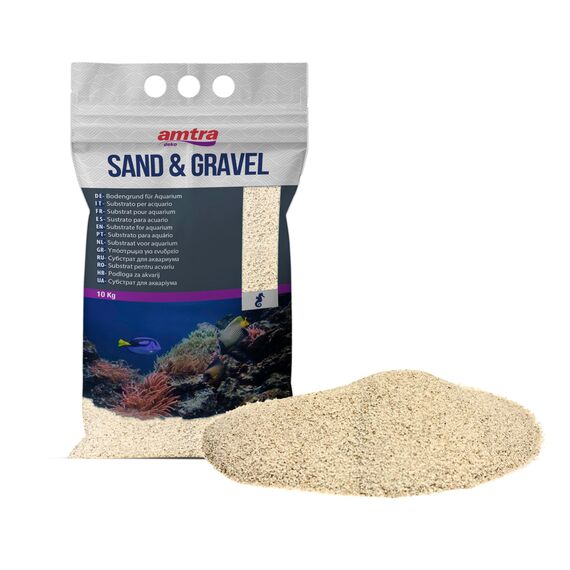 Amtra Ivory White Quartz - Feinster weißer Quarz-Aquariensand, für Süß- oder Salzwasser, Körnung 0.1-0.7 mm, Menge 10 kg