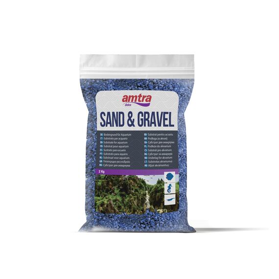 Amtra Croci Amtra Blue Ceramized Quartz - Feiner Quarz-Aquariensand, für Süß- oder Salzwasser, 2-3 mm Körnung, Menge 2 kg