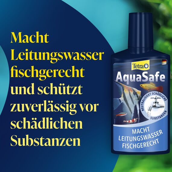 Tetra AquaSafe - Qualitäts-Wasseraufbereiter für fischgerechtes und naturnahes Aquariumwasser, neutralisiert fischschädliche Stoffe im Leitungswasser, 500 ml Flasche