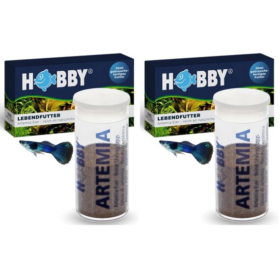 HOBBY Aquaristik Artemia Eier I 20 ml I Lebendfutter für Aquarienfische I Artemien-Eier zur Zucht von Artemia-Nauplien I Frische Artemia für nährstoffreiche und gesunde Ernährung I Artemiazysten