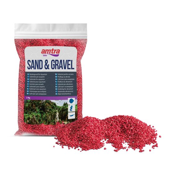 Amtra Dekoration für Aquarien, Keramik, Quarz, 2 kg, Rot