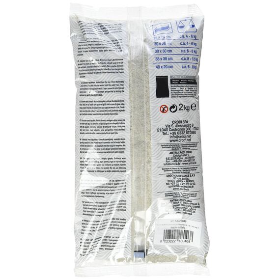 Croci Amtra White Quartz - Feiner weißer Quarz-Aquariensand, für Süß- oder Salzwasser, Körnung 0,1-0,7 mm, Menge 2 kg (Packung mit 2)