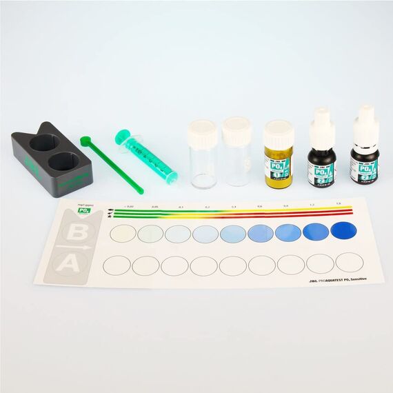 JBL ProAquaTest PO4 Phosphat Sensitiv, Wassertest-Set, Für Süß-/Meerwasser-Aquarien und Teiche